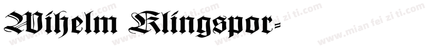 Wihelm Klingspor字体转换